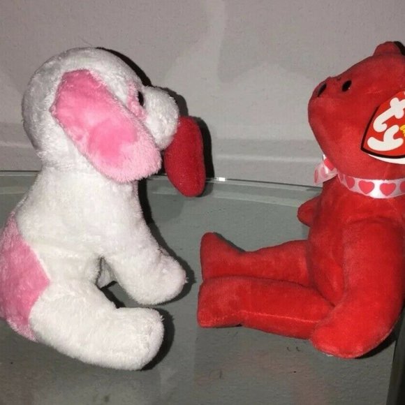 Lot of 2 TY Beanie Babies Valentine Armore & Amora - Picture 10 of 12